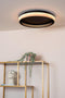 Lucide ESTREJA - Plafonnière - Ø 40 cm - LED 3 StepDim - CCT 2500K/3000K - Zwart