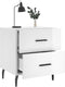 vidaXL - Nachtkastjes - 2 - st - 40x35x47,5 - cm - bewerkt - hout - hoogglans - wit