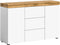 Furnilux Sugar - Dressoir - Tijdloos design - Wit eiken melamine - 37x125x80cm