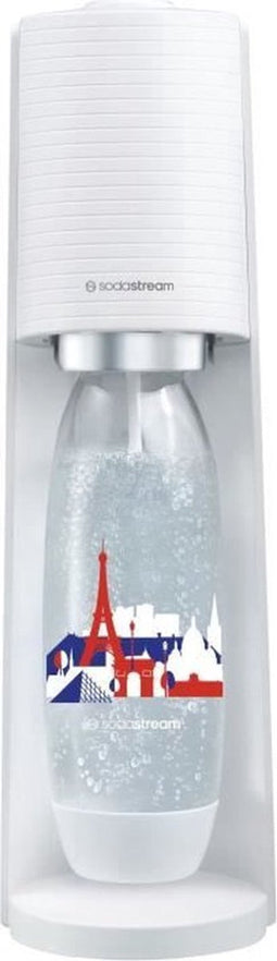 SODASTREAM Terra - Witte bruiswatermachine + 1 fles Fuse van 1 liter Franse editie + 1 clip-on gasvulling van 60 liter