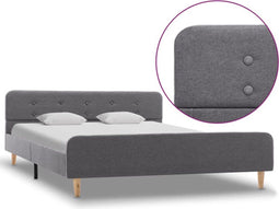 vidaXL-Bedframe-stof-lichtgrijs-140x200-cm