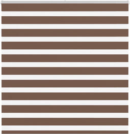 vidaXL - Zebra - rolgordijn - 145x150 - cm - stofbreedte - 140,9cm - polyester - bruin