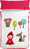 Gewatteerd beddengoed met ritssluiting HappyFriday Mr Fox Grandma Multicolour 105 x 200 cm