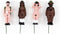 Gift Republic Bloempot Decoratie - Naturisten (set van 4)