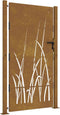 vidaXL - Poort - 105x205 - cm - grasontwerp - cortenstaal