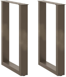 vidaXL - Eettafelpoten - 2 - st - U-vormig - 50x(72-73) - cm - staal - naturel