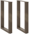 vidaXL - Eettafelpoten - 2 - st - U-vormig - 50x(72-73) - cm - staal - naturel