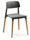 Kave Home Rigel - Stoel - Grijze kunststof zitting - Set van 4 (4 stuks)