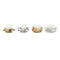 Kaars DKD Home Decor Gouden Zilverkleurig Kerstmis 10.5 x 10.5 x 7 cm 10,5 x 10,5 x 7 cm (4 Stuks)