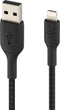 Belkin CAA002bt3MBK - Lightning naar USB kabel - Gevlochten nylon 3m - Zwart