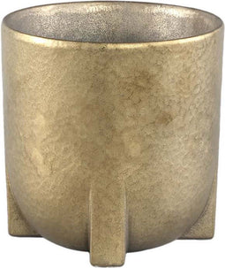 PTMD Mardix Ronde Bloempot - H17,5 x Ø17,5 cm - Keramiek - Goud