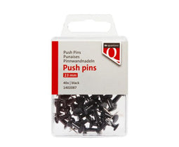 Quantore - Push pins 40 stuks zwart | 120 stuks