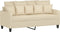 vidaXL - Tweezitsbank - 140 - cm - stof - crèmekleurig