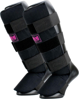 Super Pro Combat Gear - Scheenbeschermer Savior - Stevige padding - Zwart/Roze Large