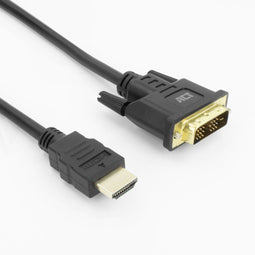 ACT HDMI-A male naar DVI-D male adapterkabel - 4K@60Hz - 2 meter - Zwart