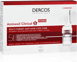 Vichy Dercos Aminexil Clinical 5 - Voor Vrouwen met haarverlies - Haarverzorging tegen haaruitval - 21 ampullen x 2ml