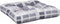 vidaXL - Palletkussen - 58x58x10 - cm - stof - ruitpatroon - grijs