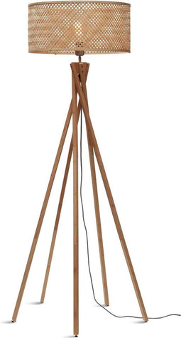 GOOD&MOJO Vloerlamp Java - Bamboe - Ø50x146cm - Modern - Staande lampen voor Woonkamer - Slaapkamer