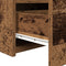 vidaXL - Nachtkastje - met - LED-verlichting - Oud - Hout - 50x40x45 - cm