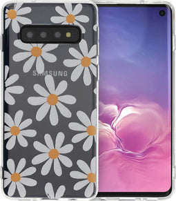 imoshion Hoesje Geschikt voor Samsung Galaxy S10 Hoesje Siliconen - imoshion Design hoesje - Meerkleurig / Daisy Flower
