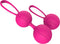 Duo Set Vagina Ballen met Roterende Binnenballen - Roze
