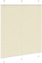 vidaXL - Plissé - rolgordijn - 120x150cm - stofbreedte - 119,4cm - polyester - crème