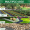 Onkruidbestrijdingsmembraan - gevouwen 2m x 10m tuinmembraan voor onkruidbestrijding, heavy-duty onkruidmembraan en landschapsstof (1,86 m² 100gsm) - 2m x 10m