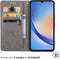 iMoshion Hoesje Geschikt voor Samsung Galaxy A35 Hoesje Met Pasjeshouder - iMoshion Mandala Bookcase - Grijs