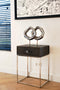 Richmond Interiors Nachtkastje Blackbone silver 1-lade (Black rustic)