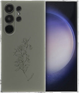 iMoshion Hoesje Geschikt voor Samsung Galaxy S24 Ultra Hoesje Siliconen - iMoshion Design hoesje - Meerkleurig / Floral Green