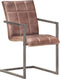 vidaXL - Eetkamerstoelen - 2 - st - echt - leer - verweerd - bruin