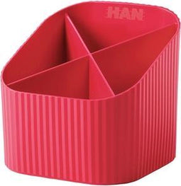 HAN pennenkoker - Re-X-LOOP - 4-vaks - rood - 100% gerecycled materiaal - HA-17238-917