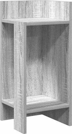 vidaXL - Bijzettafeltje - met - plank - 25,5x27x60 - cm - grijs - sonoma - eikenkleur