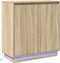 vidaXL - Dressoir - met - LED - in - Sonoma - Eik - - - 71 - x - 34,5 - x - 75 - cm - - - Gemaakt - van - gefabriceerd - hout