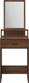 vidaXL - Make-uptafel - met - lades - in - bruin - eiken - 50x41x140 - cm