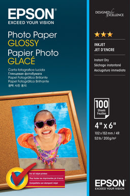 Epson Photo Paper Glossy - Fotopapier 200 gsm - 10x15cm (100 vellen)