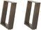 vidaXL - Salontafelpoten - 2 - st - U-vormig - 28x(42-43) - cm - staal - naturel