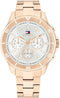 Tommy Hilfiger TH1782639 Aspen Dames Horloge - Mineraalglas - Staal - Rosé goudkleurig - 38 mm breed - Quartz - Vouw/Vlindersluiting - 3 ATM (spatwater)