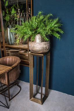 PTMD Daimon Vierkante Zuil - 29 x 29 x 47 cm - Aluminium - Goud