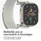 imoshion Nylon Alpine bandje - Geschikt voor Apple Watch 1, 2, 3, 4, 5, 6, 7, 8, 9, 10, SE, Ultra (2) - 44/45/46/49 mm - Wit - One Size