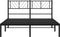 vidaXL - Bedframe - met - hoofdbord - metaal - zwart - 120x200 - cm