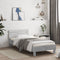 vidaXL - Bedframe - met - hoofdeinde - bewerkt - hout - betongrijs - 90x190 - cm