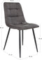 House Nordic Middelfart Eetkamerstoel Grijs - Set van 2