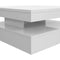Salontafel draaibaar blad - Vierkant glanzend wit - 78 x 78 x 36 cm