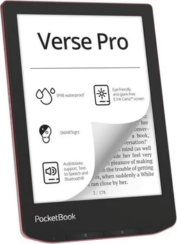 PocketBook Verse Pro - E-reader - 6" E-Paper 300ppi - Rood