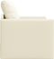 vidaXL - Vloer - Sofa - Bed - 2-in-1 - Crème - 74x77x81 - cm - Faux - Leer