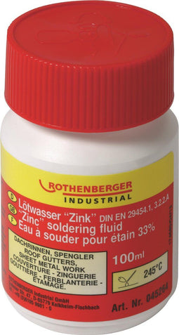 Rothenberger Soldeerflux - 100ml - Effectieve voorbereiding - Geschikt voor titanzink verzinkt staalplaat zuiver zink