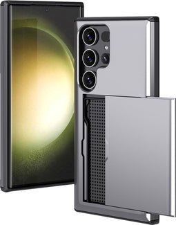 iMoshion Hoesje Geschikt voor Samsung Galaxy S24 Ultra Hoesje - Ruimte voor 2 pasjes - iMoshion Backcover met pasjeshouder - Grijs