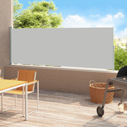 vidaXL Tuinscherm uittrekbaar 220x500 cm grijs