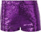 dressforfun - Pailletten-short XL - Sexy hotpants met elastische tailleband - lila